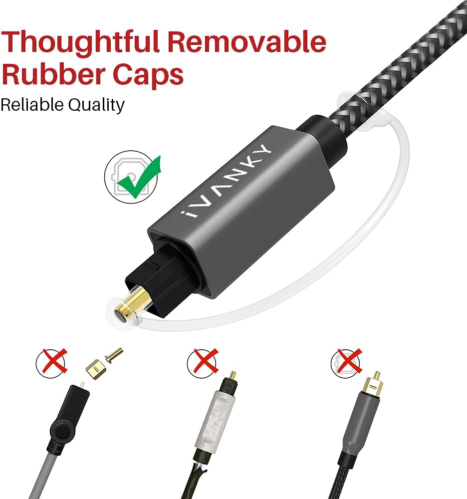 IVANKY Toslink Optisches Audio Kabel 3M