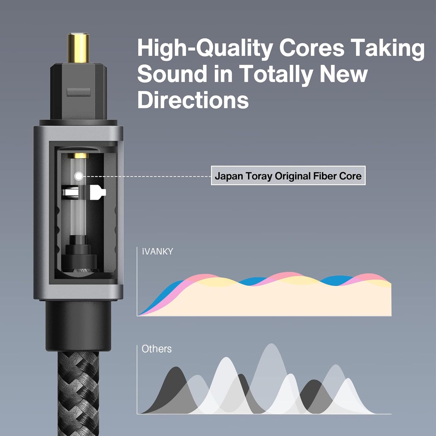 IVANKY Toslink Optisches Audio Kabel 3M
