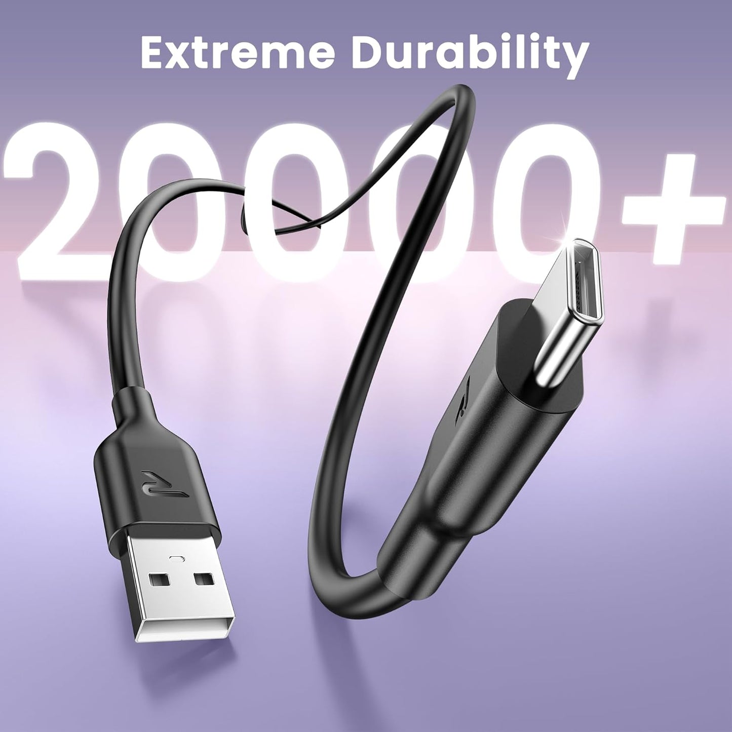 RAMPOW 2M USB C Kabel 5er Pack USB auf USB C Kabel QC3.0, iPhone Samsung Google