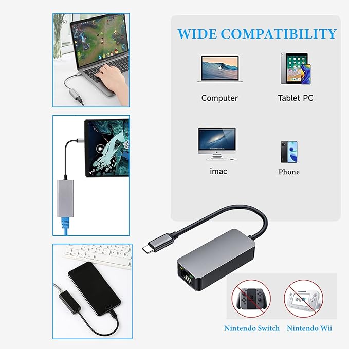 RAMPOW USB-C auf Ethernet Adapter