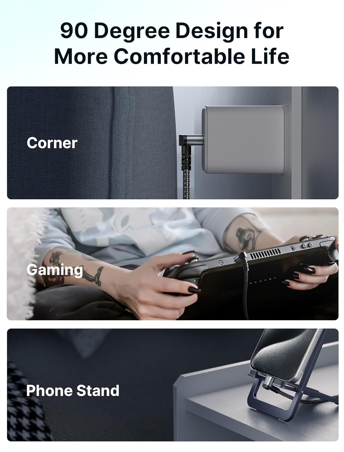 JSAUX 3m USB C zu Typ C Kabel
