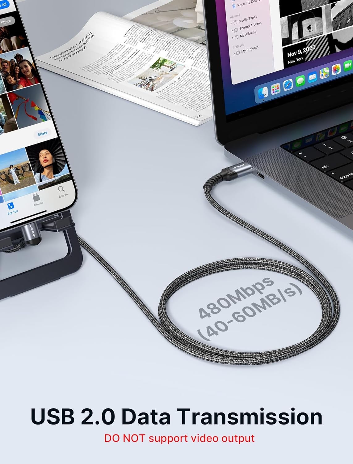 JSAUX 3m USB C zu Typ C Kabel