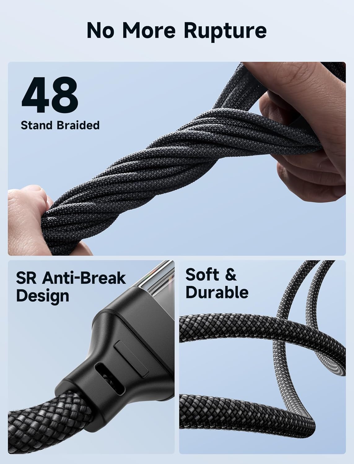 JSAUX 2m USB-C auf USB-C Kabel 100W