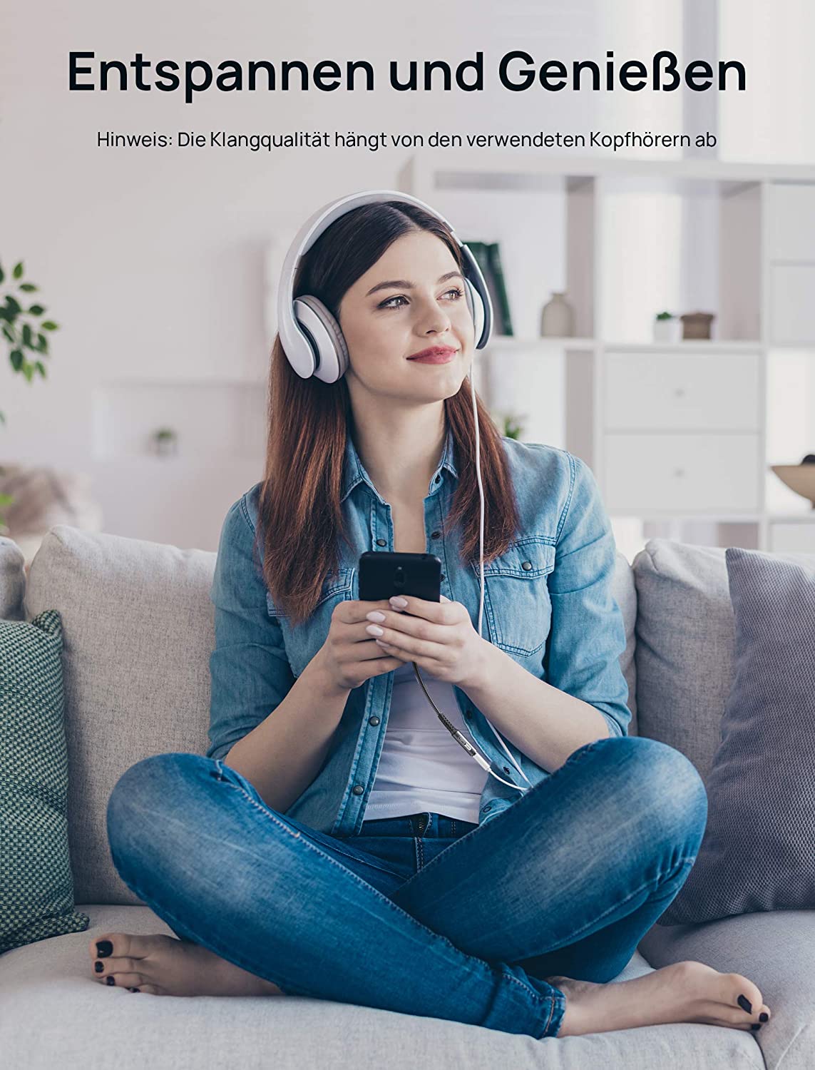 JSAUX iPhone auf 3,5mm Klinke Adapter - MFi-zertifiziert