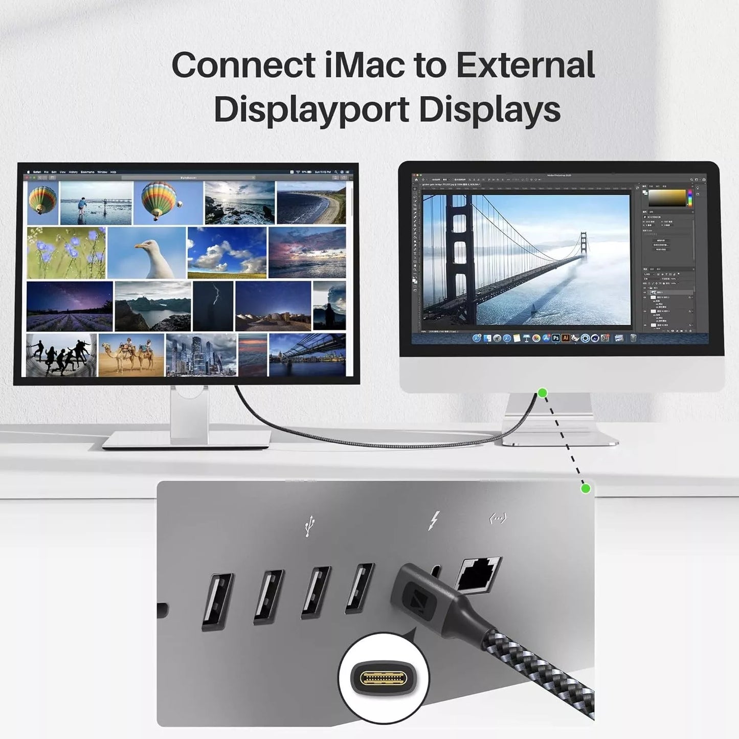 IVANKY USB C auf DisplayPort Kabel 2M