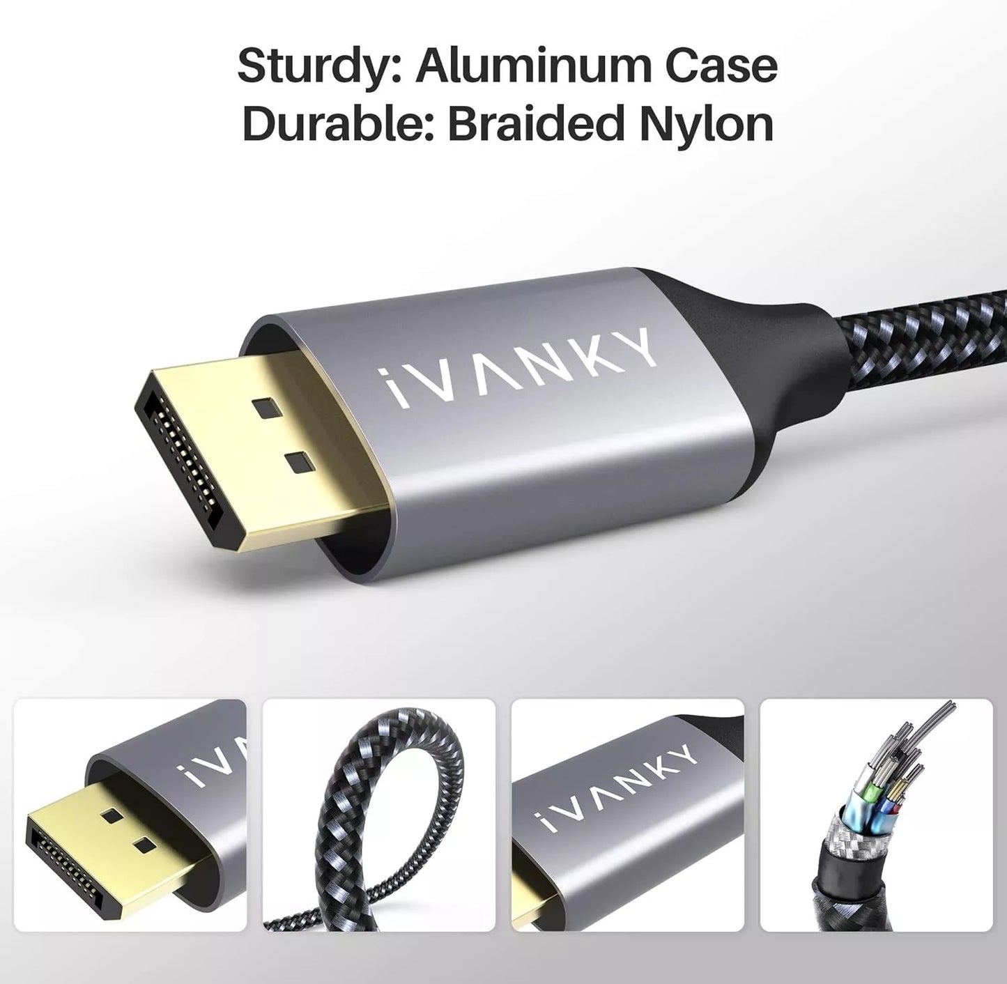 IVANKY USB C auf DisplayPort Kabel 2M