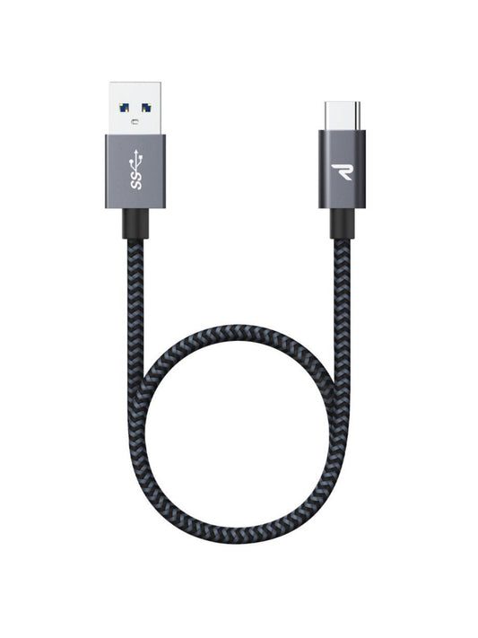 RAMPOW USB-C auf USB-A Ladekabel 0,2M