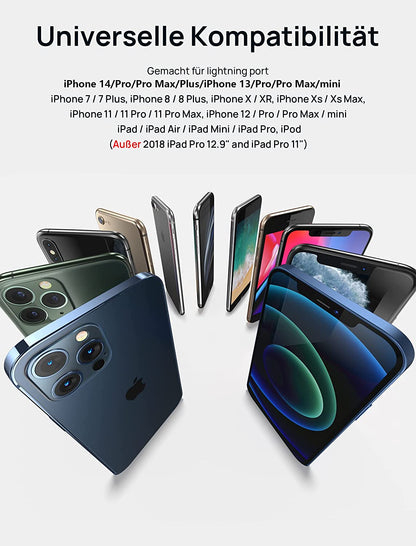 JSAUX iPhone auf 3,5mm Klinke Adapter - MFi-zertifiziert