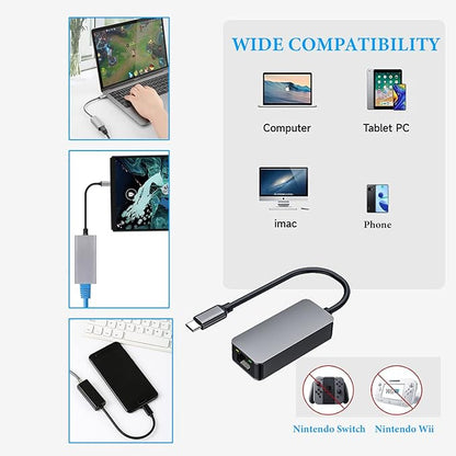 RAMPOW USB-C auf Ethernet Adapter