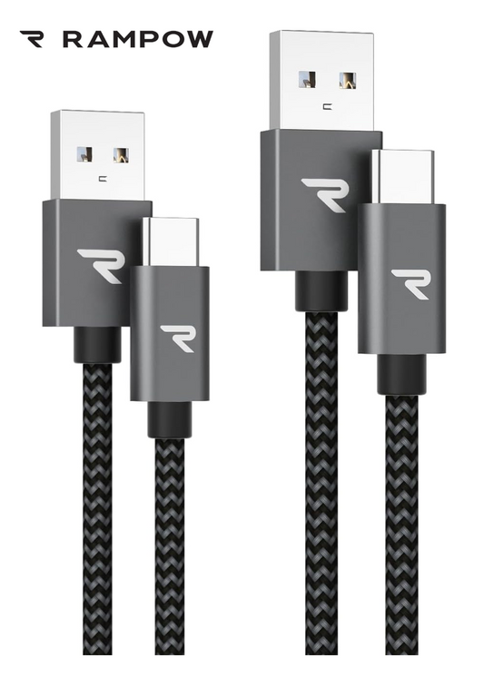RAMPOW 2M USB C Kabel Doppelpack