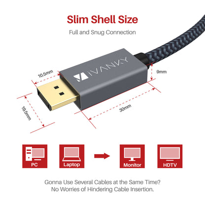 IVANKY  Displayportkabel 2M 4K@60Hz