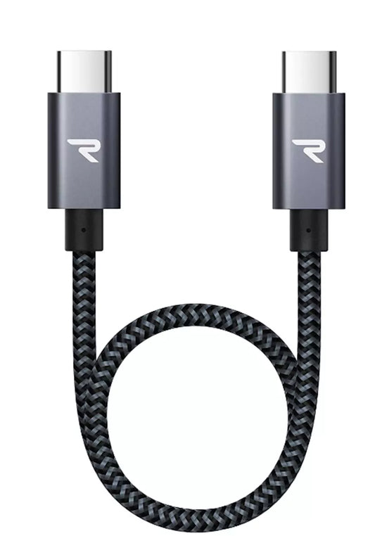 RAMPOW USB-C auf USB-C Ladekabel 0,2M